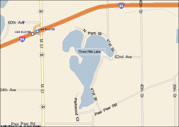Three Mile Lake, Paw Paw, Michigan